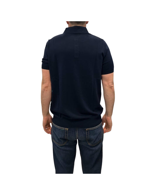 Polo in cotone Crepe Blu 12106 108 RETOIS 