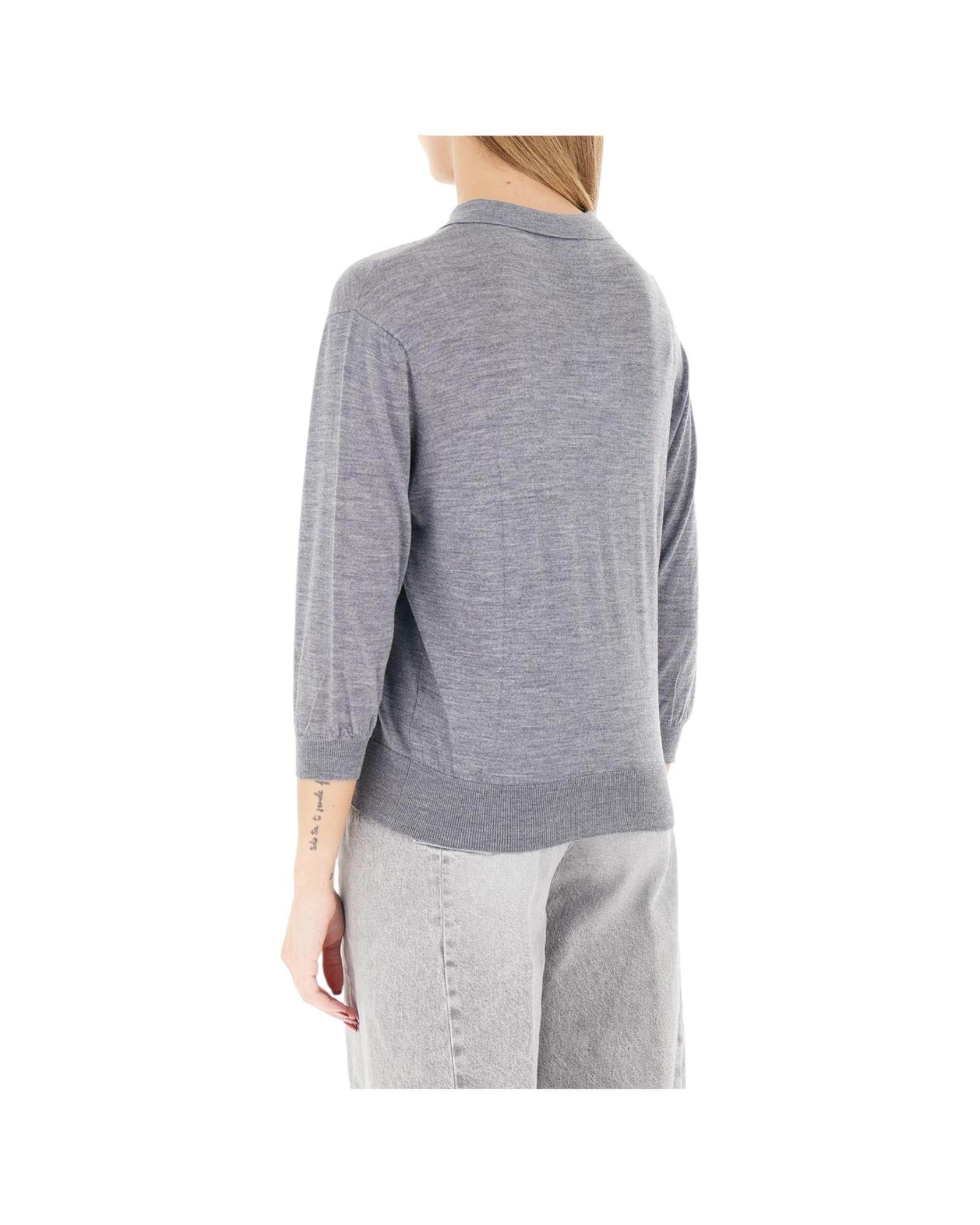 Polo manica 3/4 Grigio melange 22064AB GRIGIO MELANGE VICOLO 