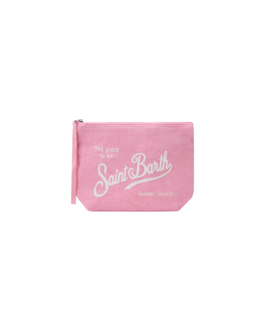 Pochette Aline in lino Pink ALI0004 00142L MC2 SAINT BARTH 