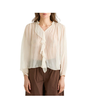 Blusa Rouches in viscosa e seta Antique CFF Q001 352 HAVEONE 