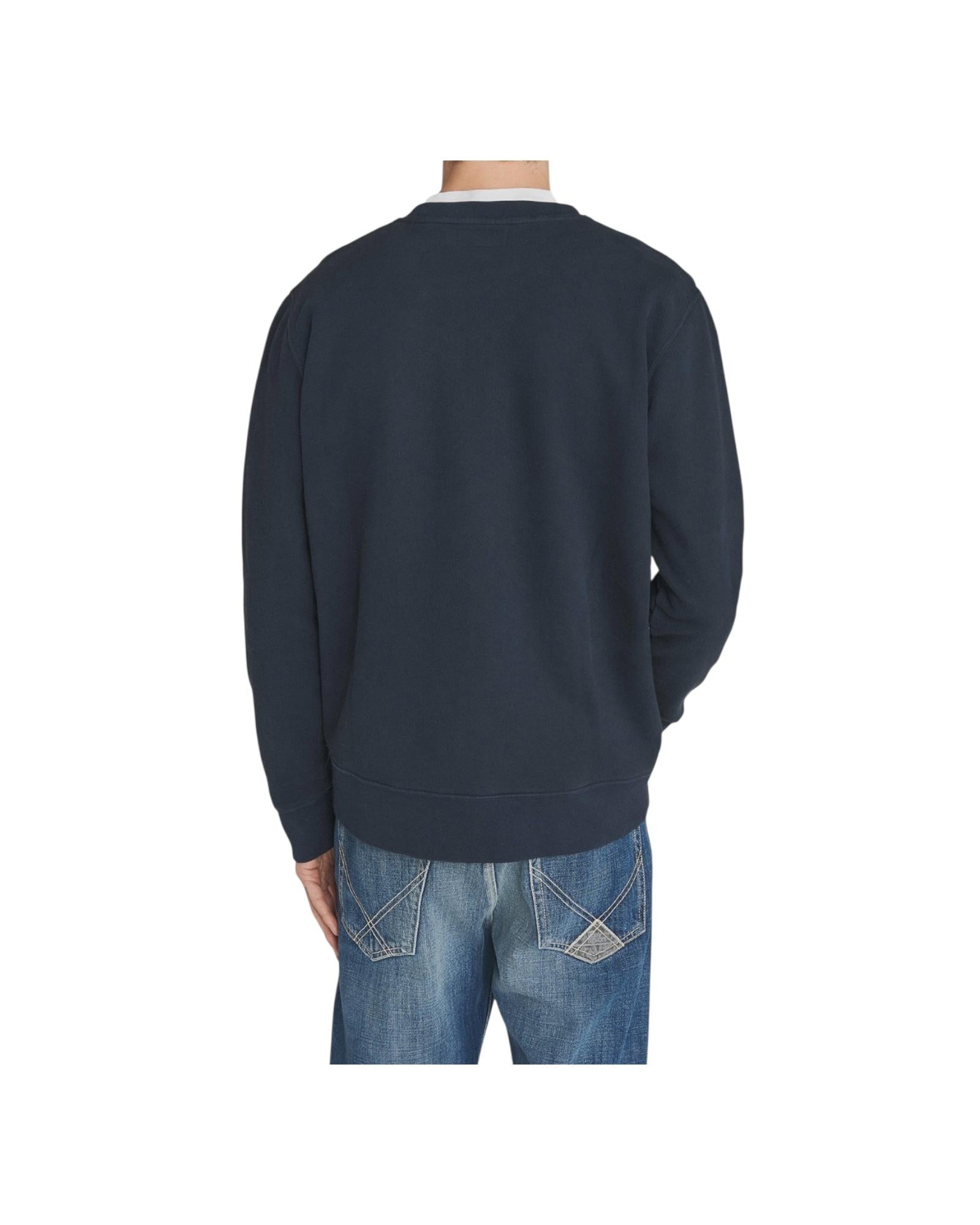 Felpa girocollo pocket Blu navy RRU90098CN67XXXX C0048 ROY ROGER'S