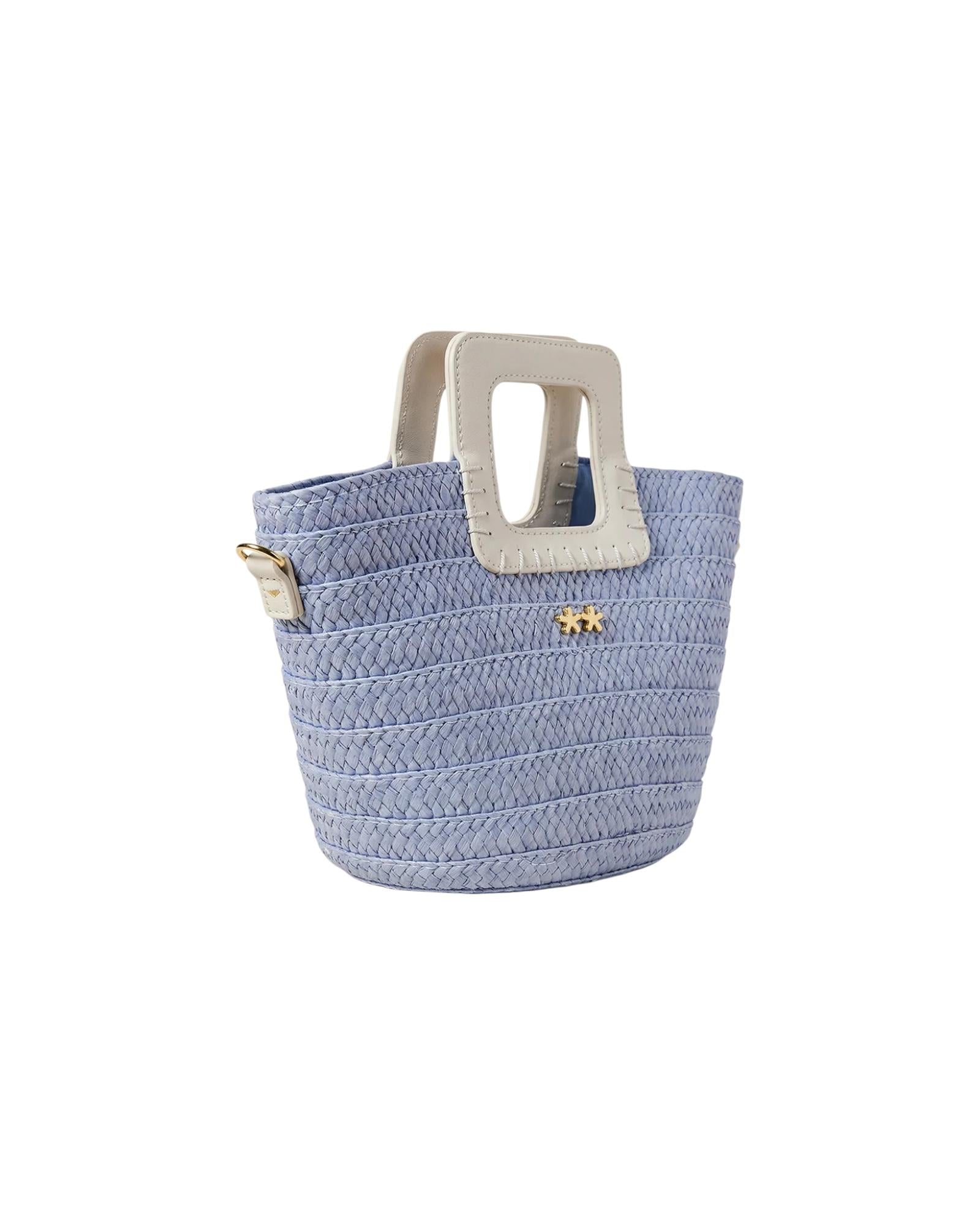 Mini bag in paglia Sky blue SW0025 SKY BLUE F**K 