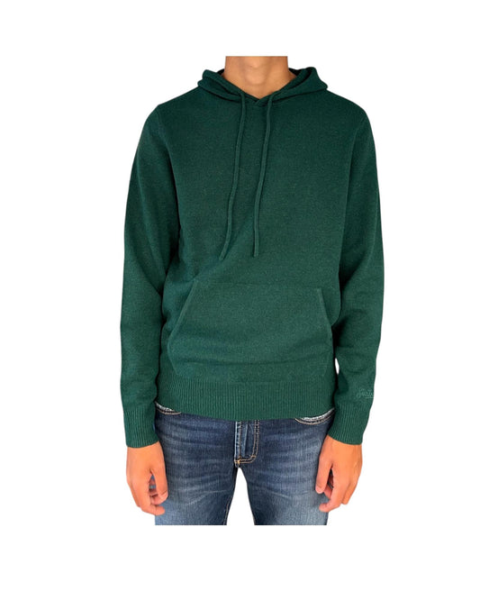 Maglione con cappuccio in lambswool British Green MAH0002 00026I MC2 SAINT BARTH 