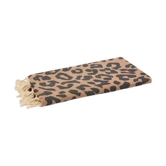 Telo mare in cotone Jacquard con fantasia leopardata FOUT009 02712L MC2 SAINT BARTH 