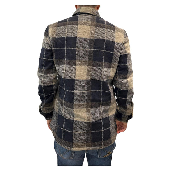 Overshirt Check blue greige AU26W27JK FLA968 BLUE GREIGE Alley docks 