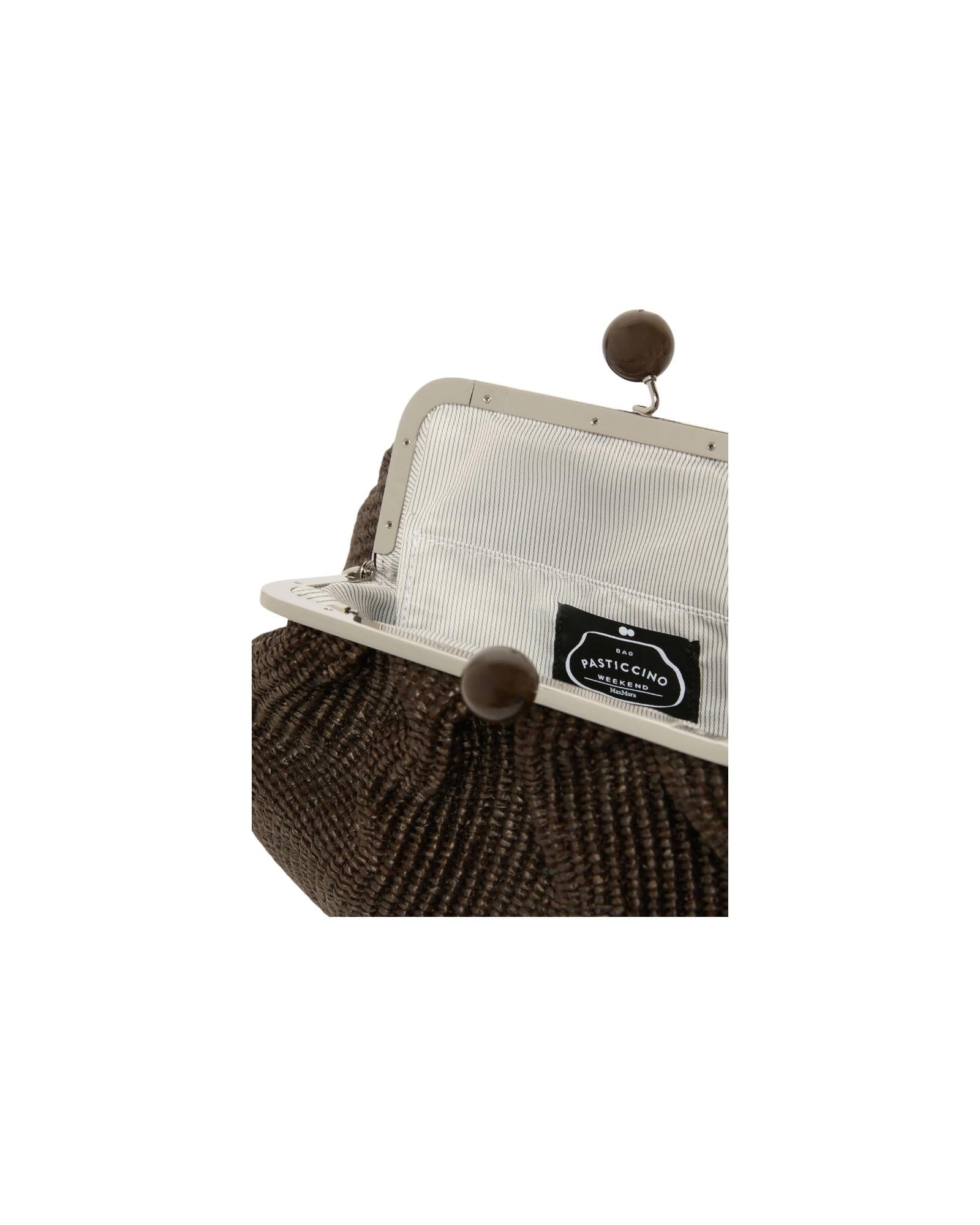Pasticcino Bag Medium effetto rafia Testa di moro FORTUNA 053 MAX MARA WEEKEND 