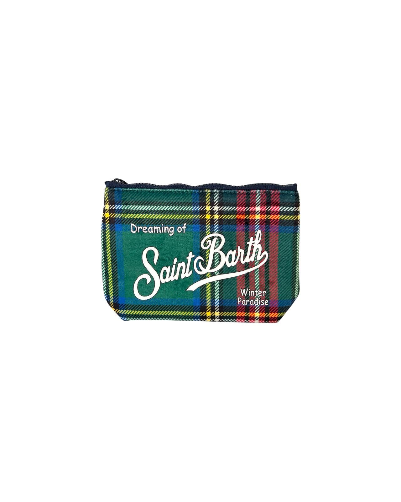 Pochette Aline Tartan Verde velluto ALI0002 00192I MC2 SAINT BARTH 