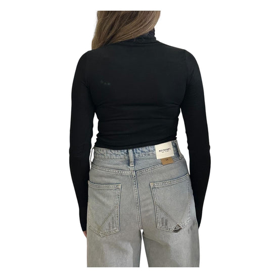 Maglia Lurex collo alto e manica lunga Nero ARABELLE LUREX 90 CHS 