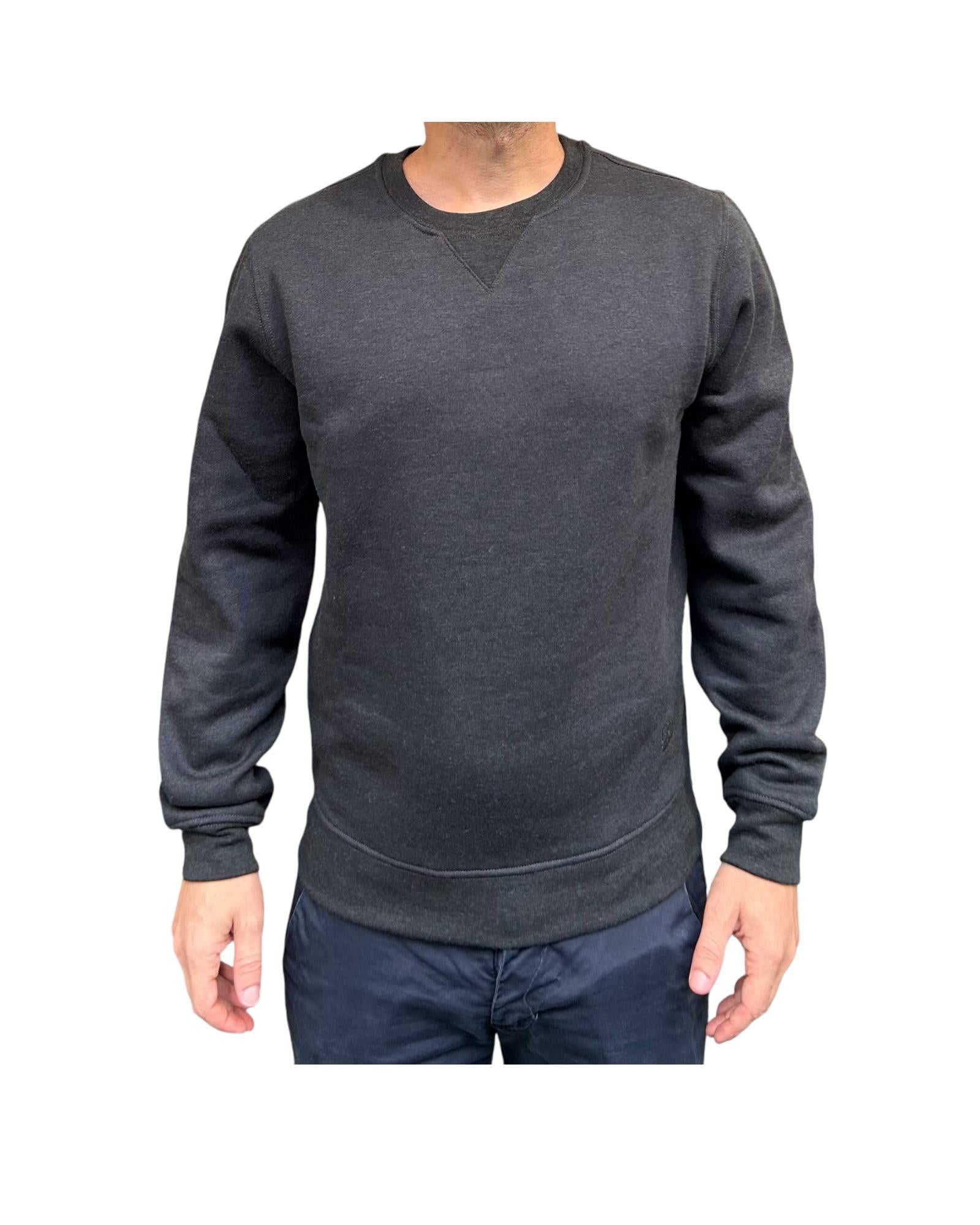 Felpa uomo girocollo Faded black W4008 FADED BLACK BL'KER 