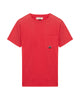 Pocket T-shirt in cotton jersey, coral.
