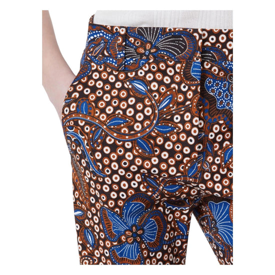 Pantalone in stuoia di cotone stampato DONDE 001 MAX MARA WEEKEND 