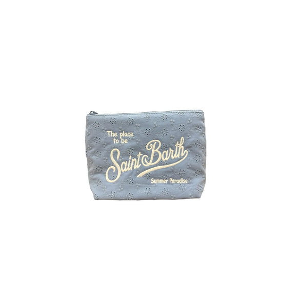 Pochette Aline Sangallo mini flowers Celeste ALI0045 00549L MC2 SAINT BARTH 