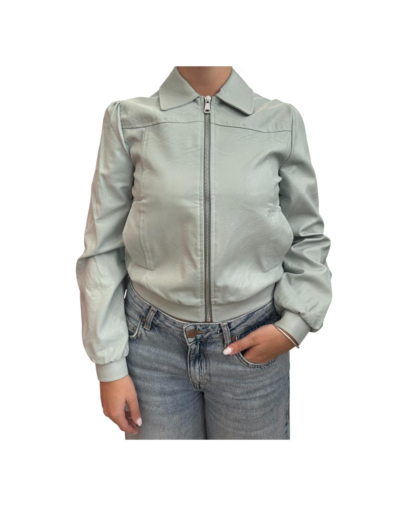 Giacca eco-pelle Acqua marina TK0017 ACQUAMARINA VICOLO