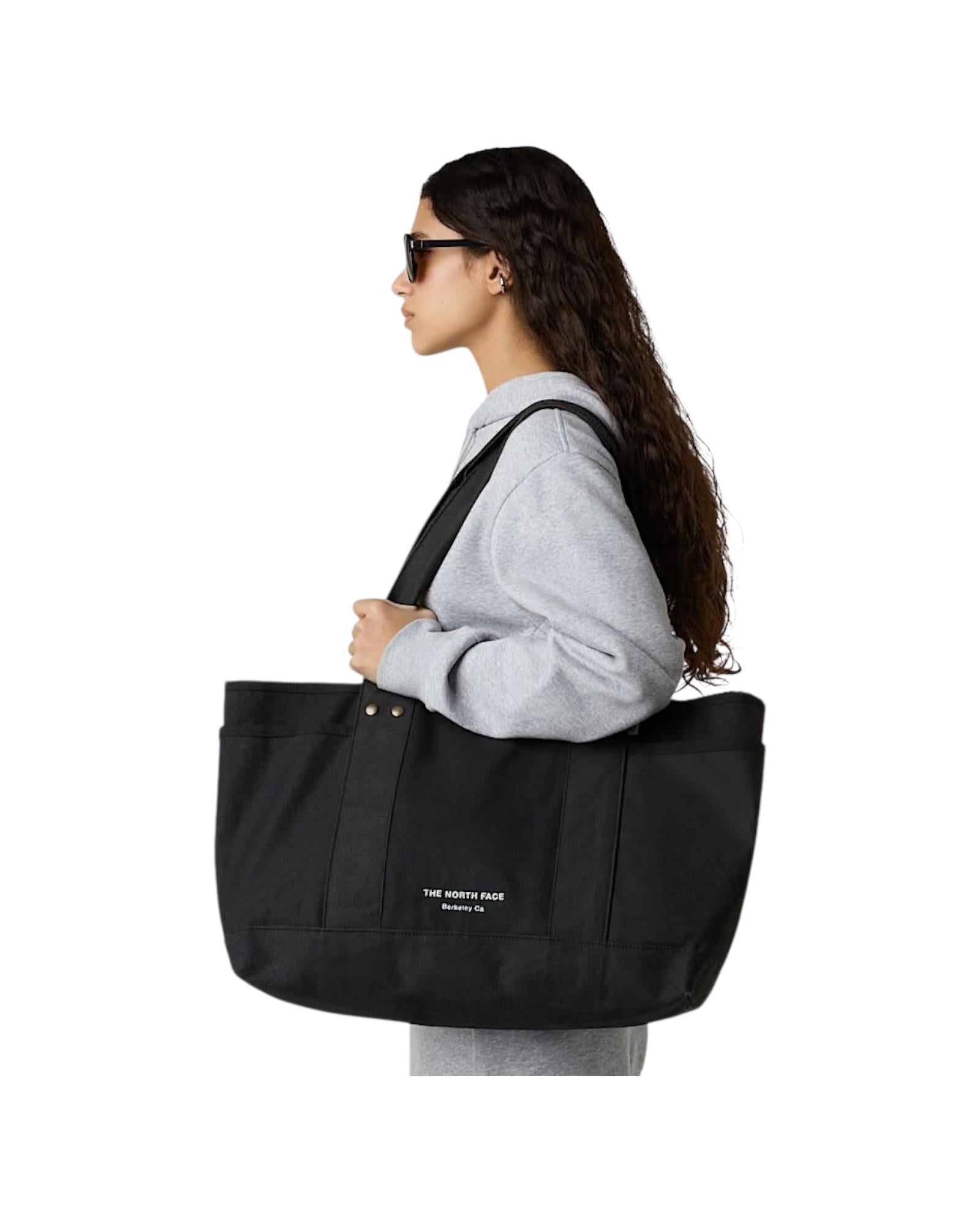 Borsa Tote circular in cotone Black CIRCULAR COTTON TOTE BLACK THE NORTH FACE 