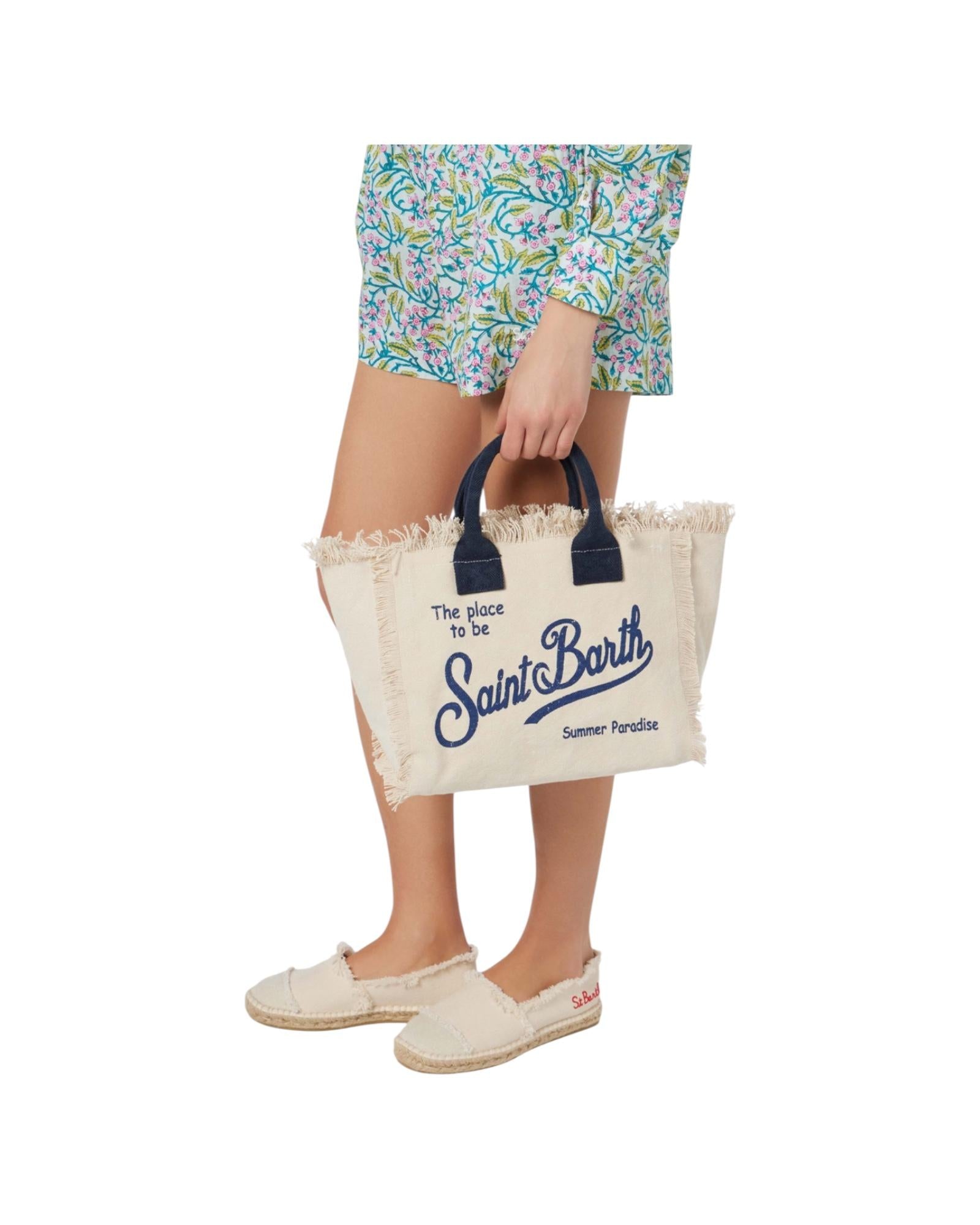 Borsa Colette in canvas di cotone Beige COL0001 02564L MC2 SAINT BARTH 