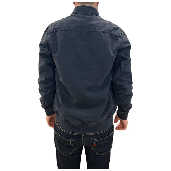 Bomber misto lino Hamilton Navy 6519 NAVY BL'KER 
