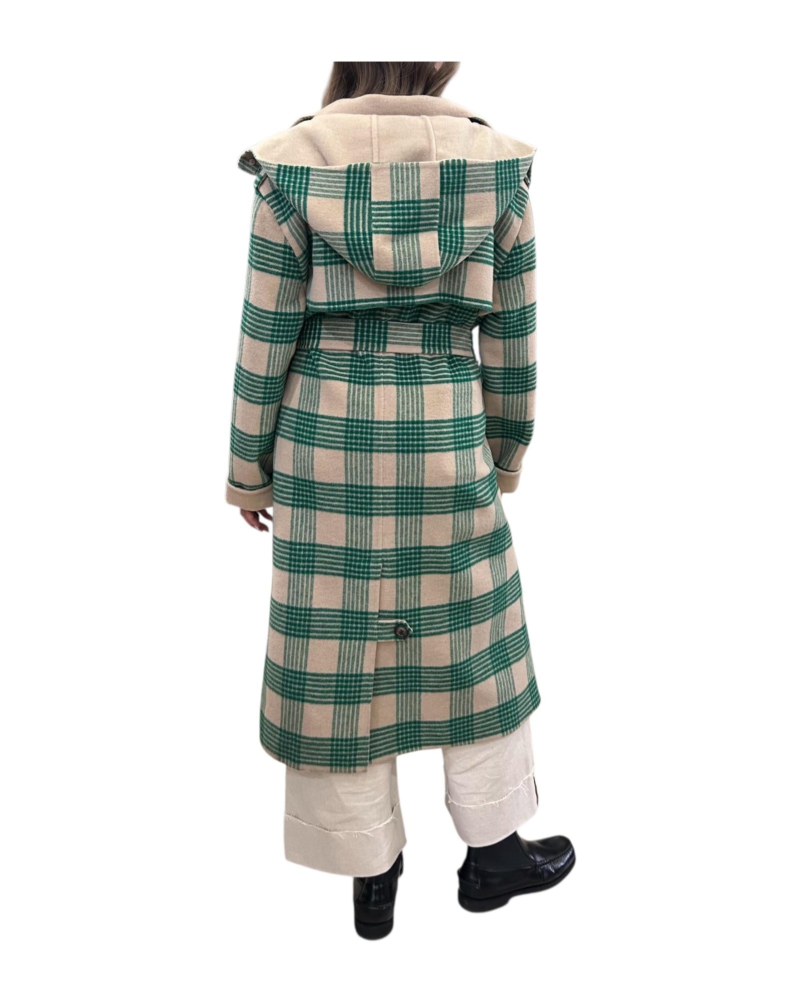 Cappotto Over Check verde TX0018 CHEK VICOLO 