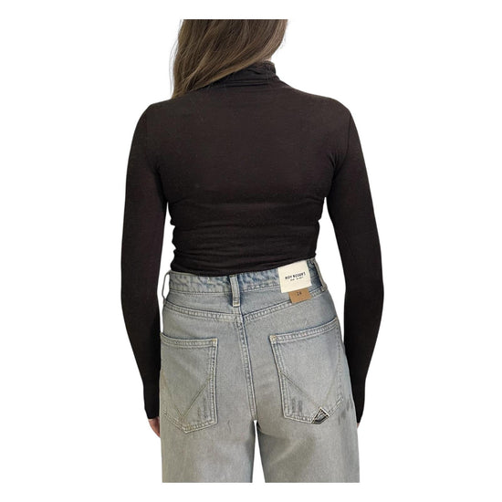 Maglia collo alto e manica lunga Marrone ADRIANNA 18 CHS 