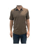 Polo uomo Long Island Fiammata senza bottoni Brown