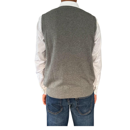 Gilet girocollo in lana e cashmere Grigio chiaro 00G50140M 242 MONTECHIARO 