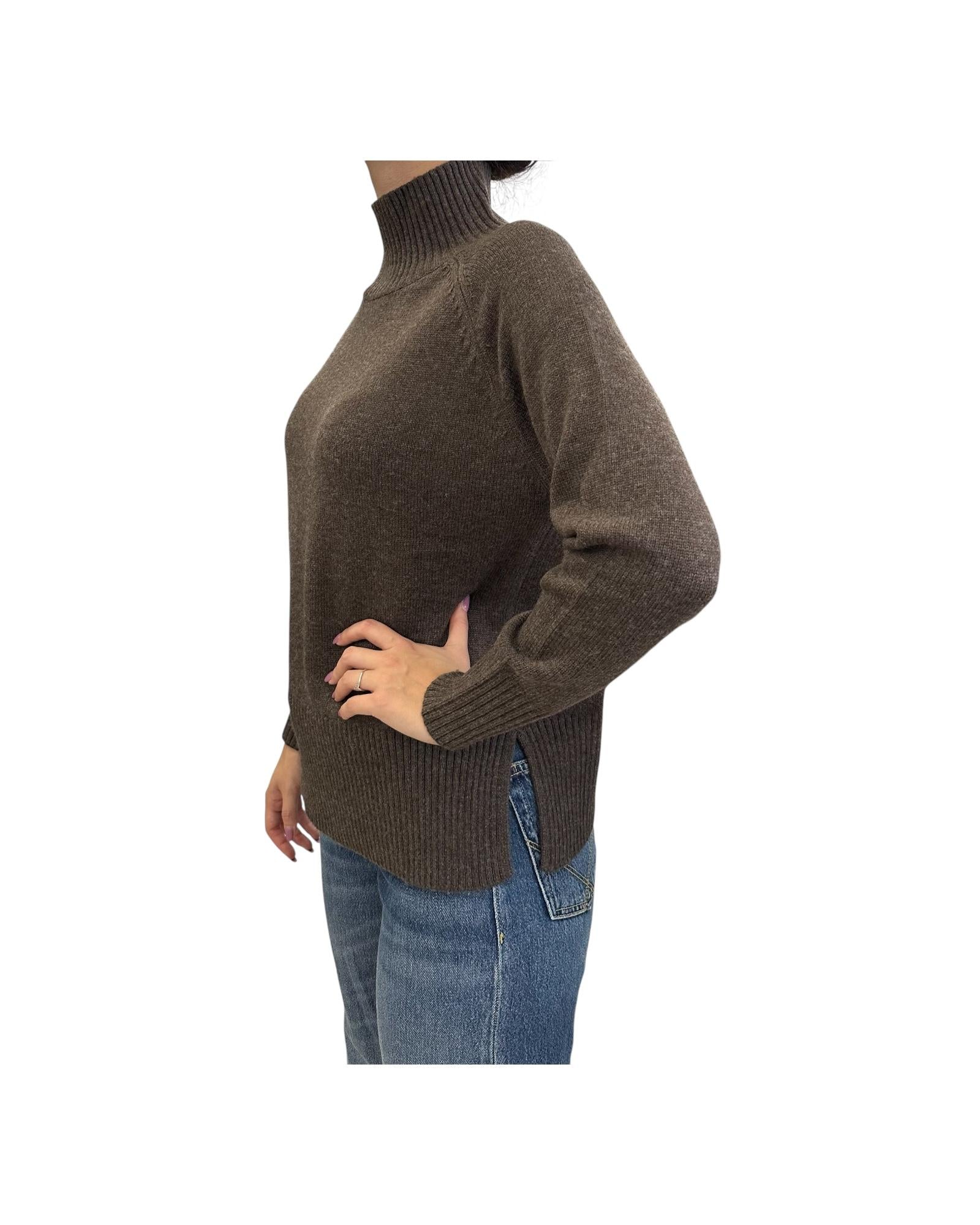 Maglione collo alto misto lana Noce 97625 047 CAVALIERI MILANO 