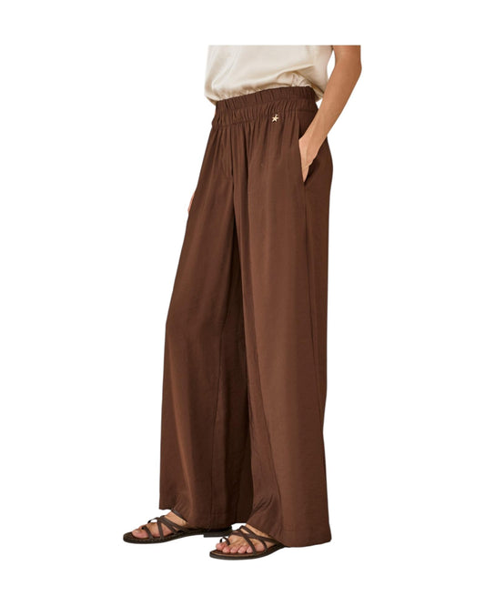 Pantalone Palazzo Tabacco M39F0160 TABACCO SOUVENIR 