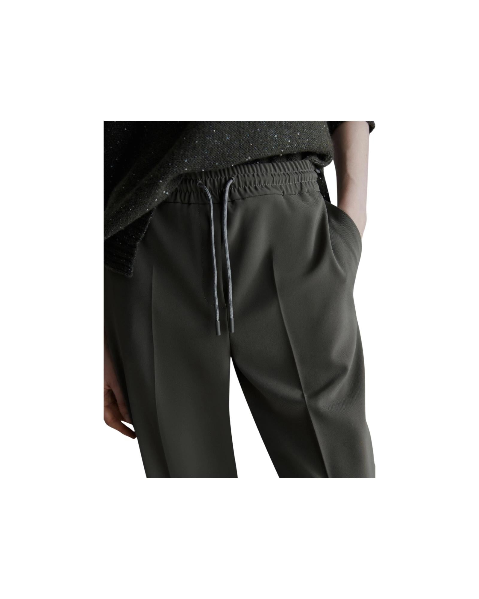 Jogger in twill stretch Oliva SEME 002 MARELLA 