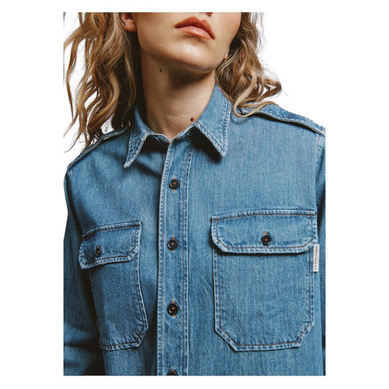 EVA X ROY ROGER'S - Camicia Military in denim RND90353D7482876 C0999 ROY ROGER'S 