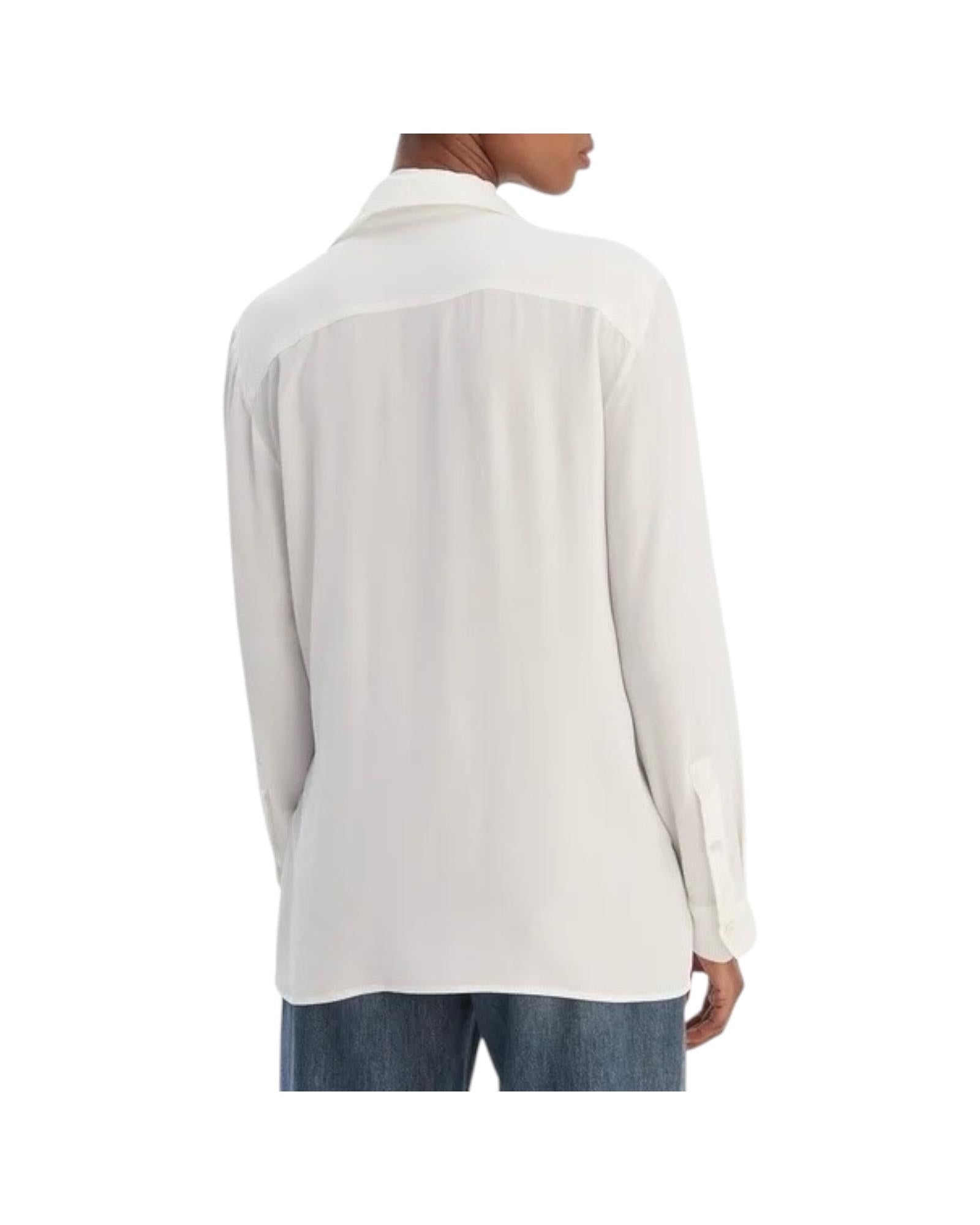 Camicia in misto seta con fusciacca a fiore Bianco CALCA 001 MARELLA 