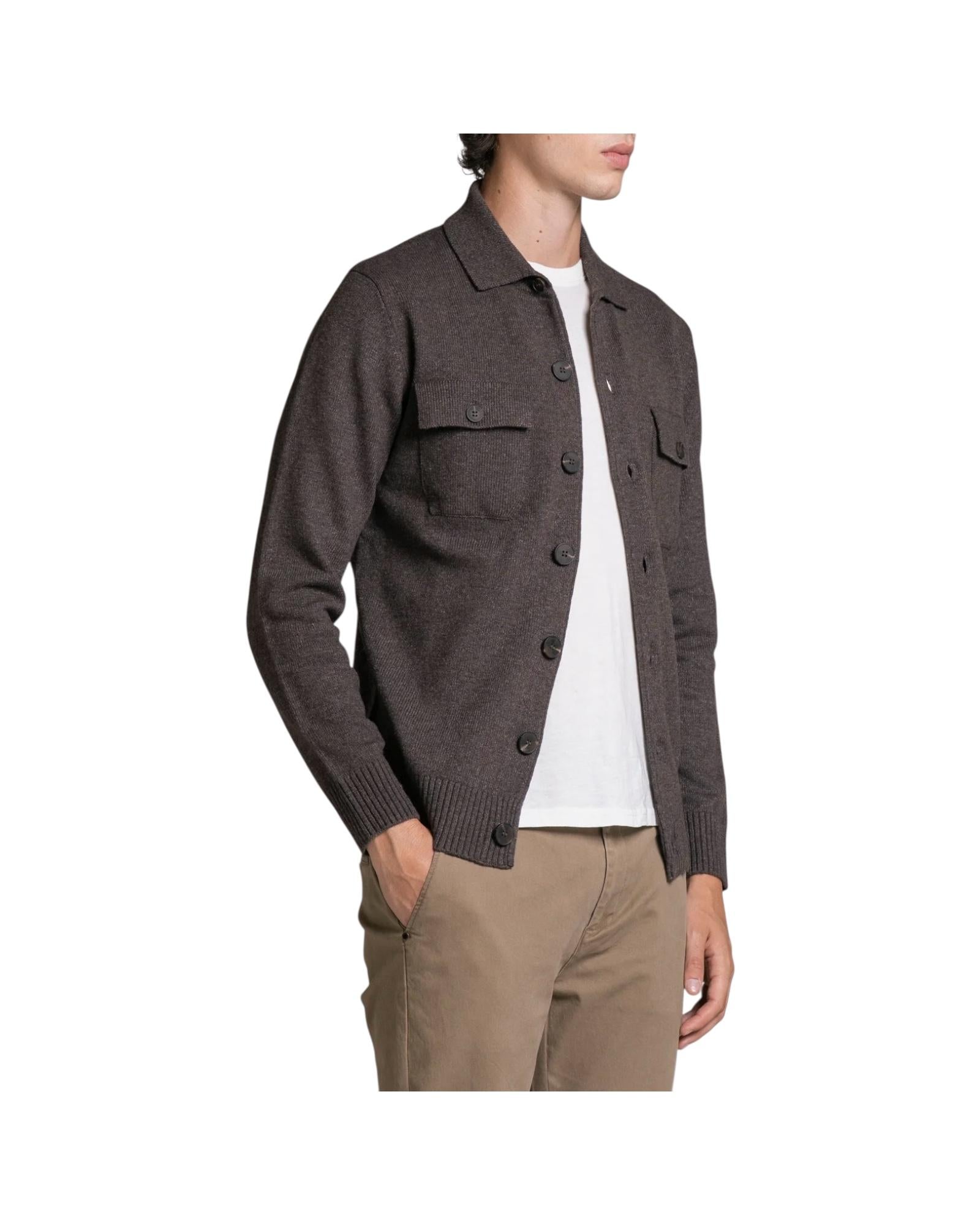 Overshirt in lana Brown ZACK WN8C29 IMPURE