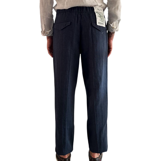 Pantalone misto lino Blue Navy AU25S31PA PA1432 NAVY BLUE Alley docks 