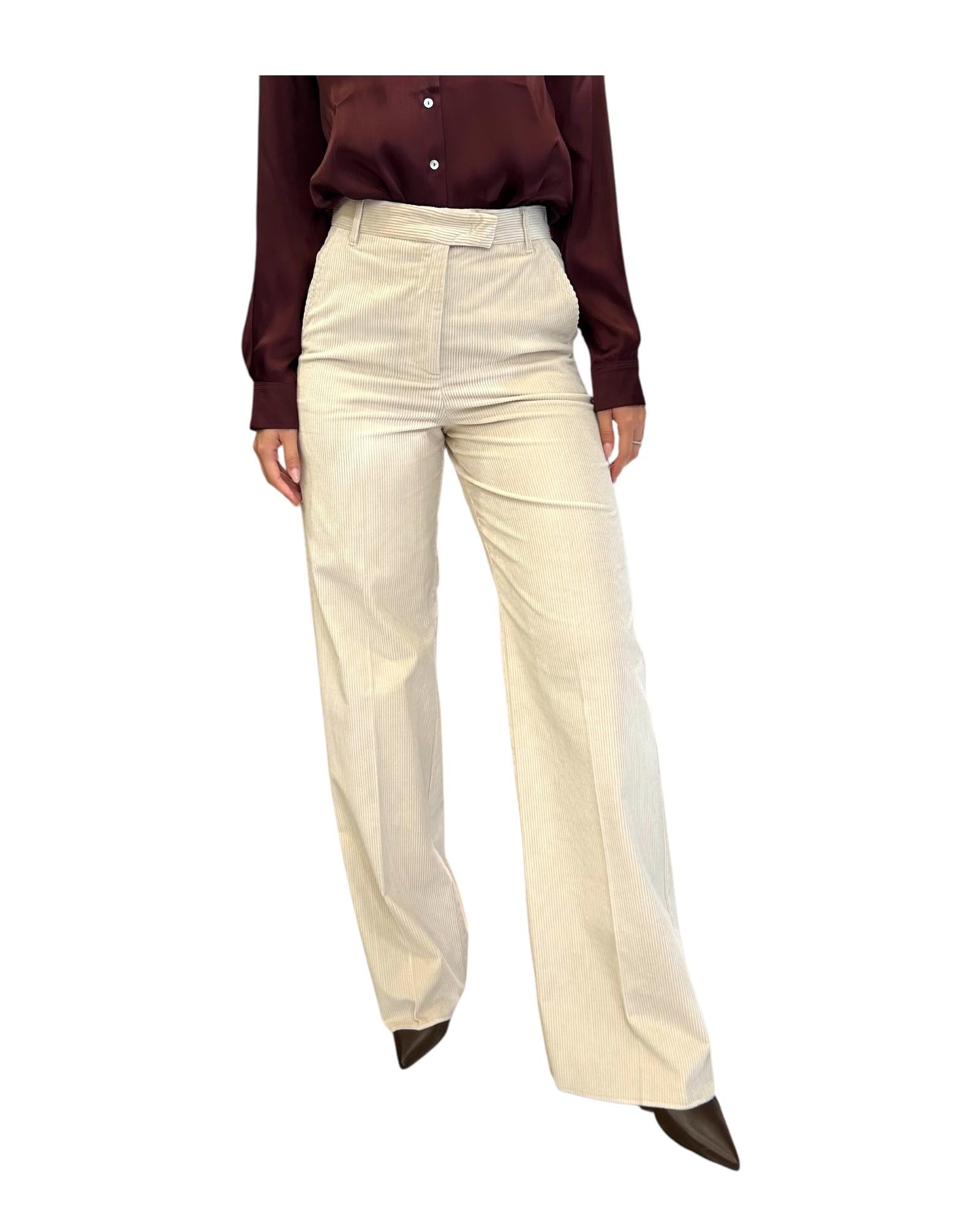 Pantalone in velluto Panna SUSINA 001 MARELLA