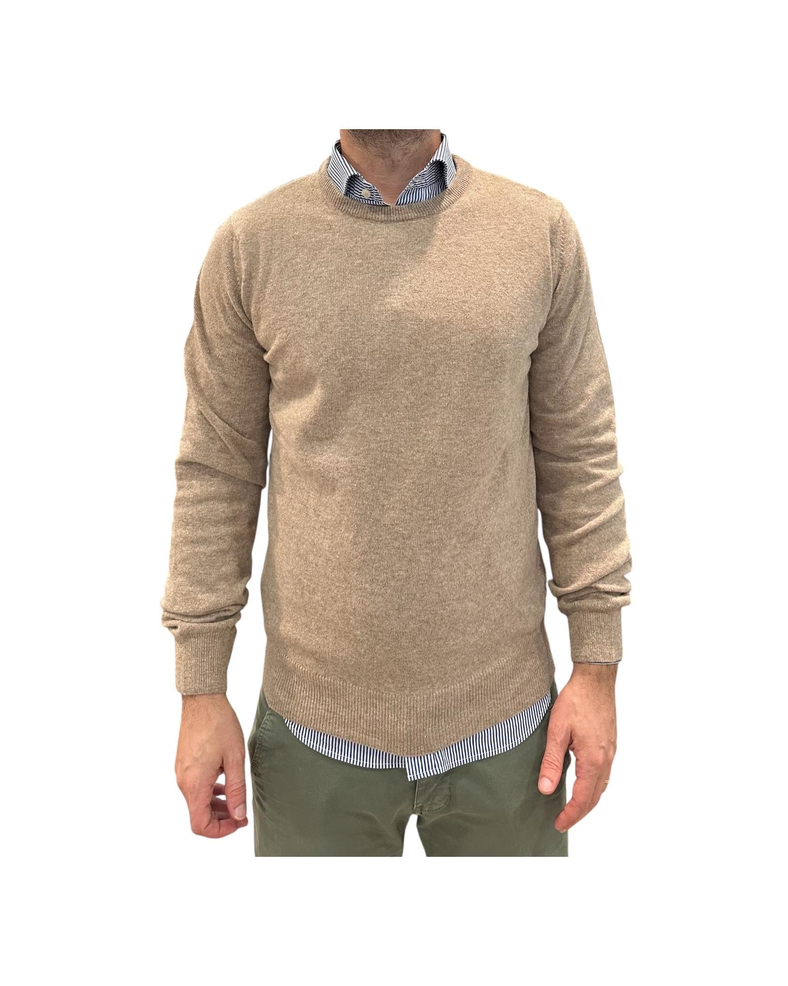 Maglione girocollo Beige 15055T 132 RETOIS