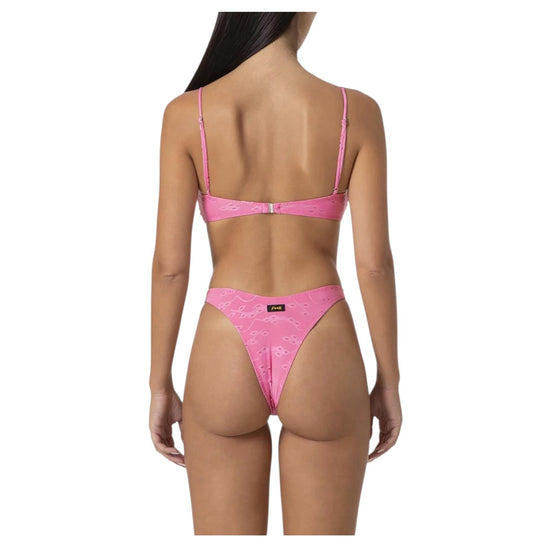 Bikini top con slip americano fisso Rosa SW0721 ROSA F**K 