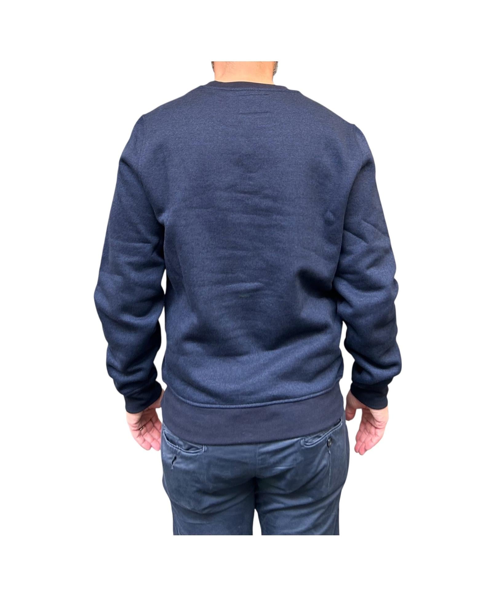 Felpa uomo girocollo Navy W4008 NAVY BL'KER 