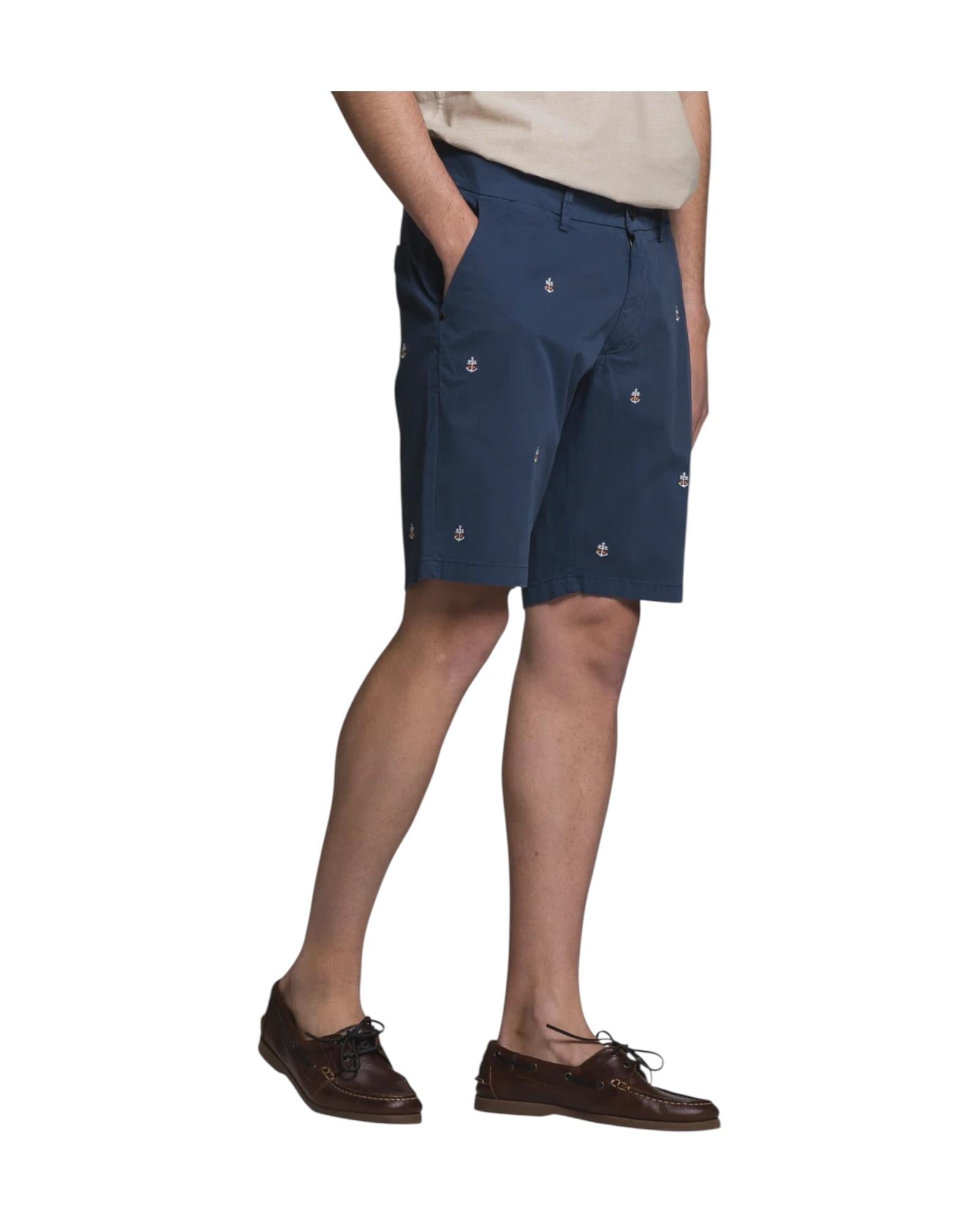 Bermuda Blu con ricamo all over REYSTILL GABC27 IMPURE 