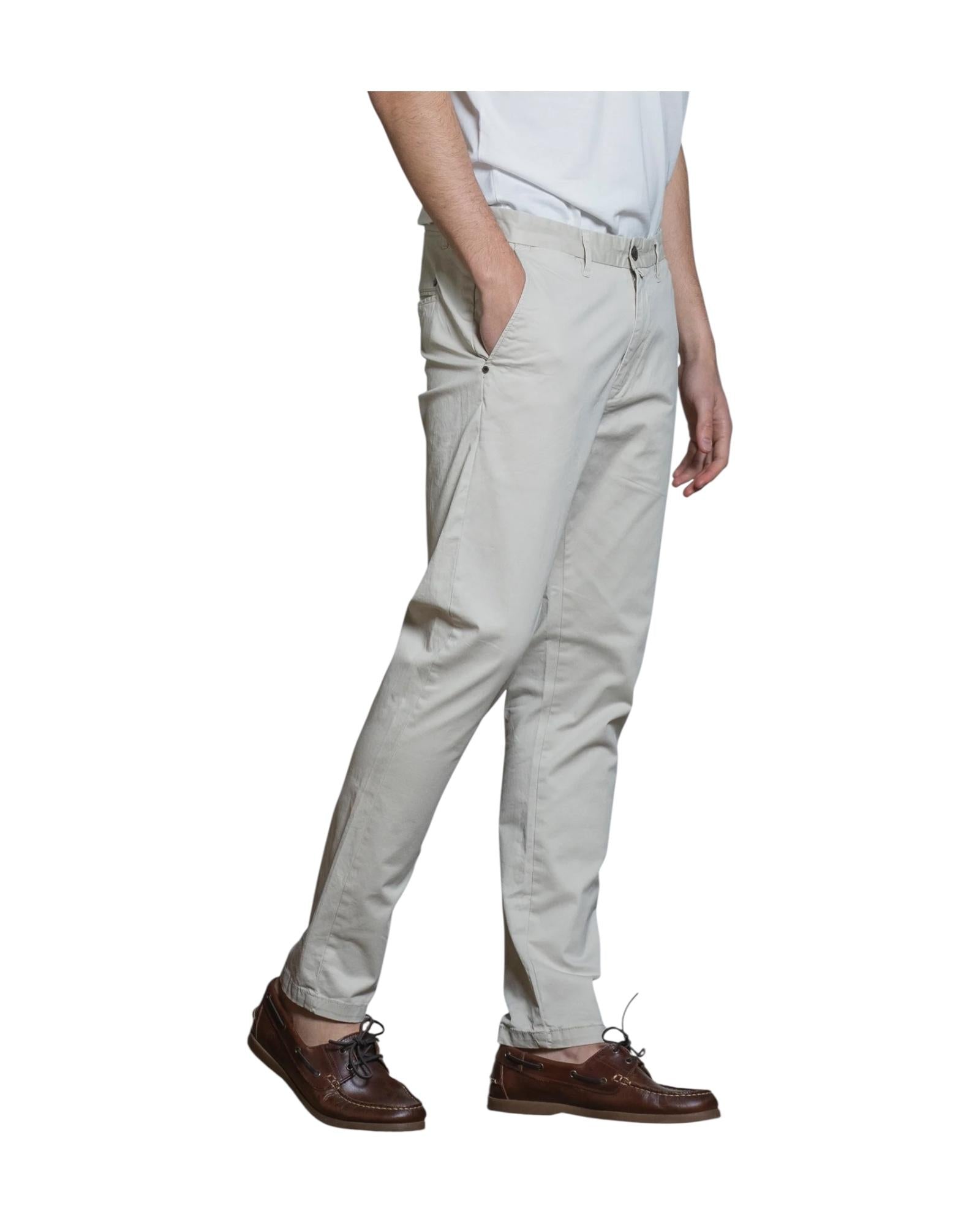 Pantalone Chino in cotone stretch Ecru BRYAN GABC56 IMPURE 