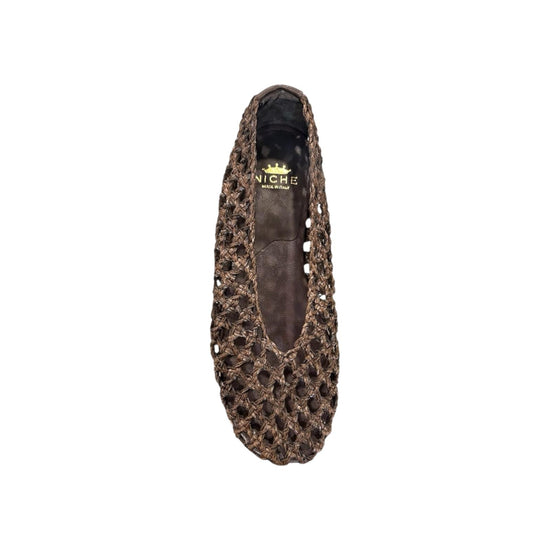 Ballerina in pelle intrecciata Testa di moro 4276 TESTA DI MORO NICHE 