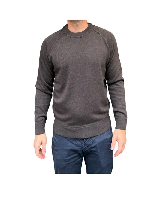 Maglione taglio felpa Dark brown W9009 DARK BROWN BL'KER 