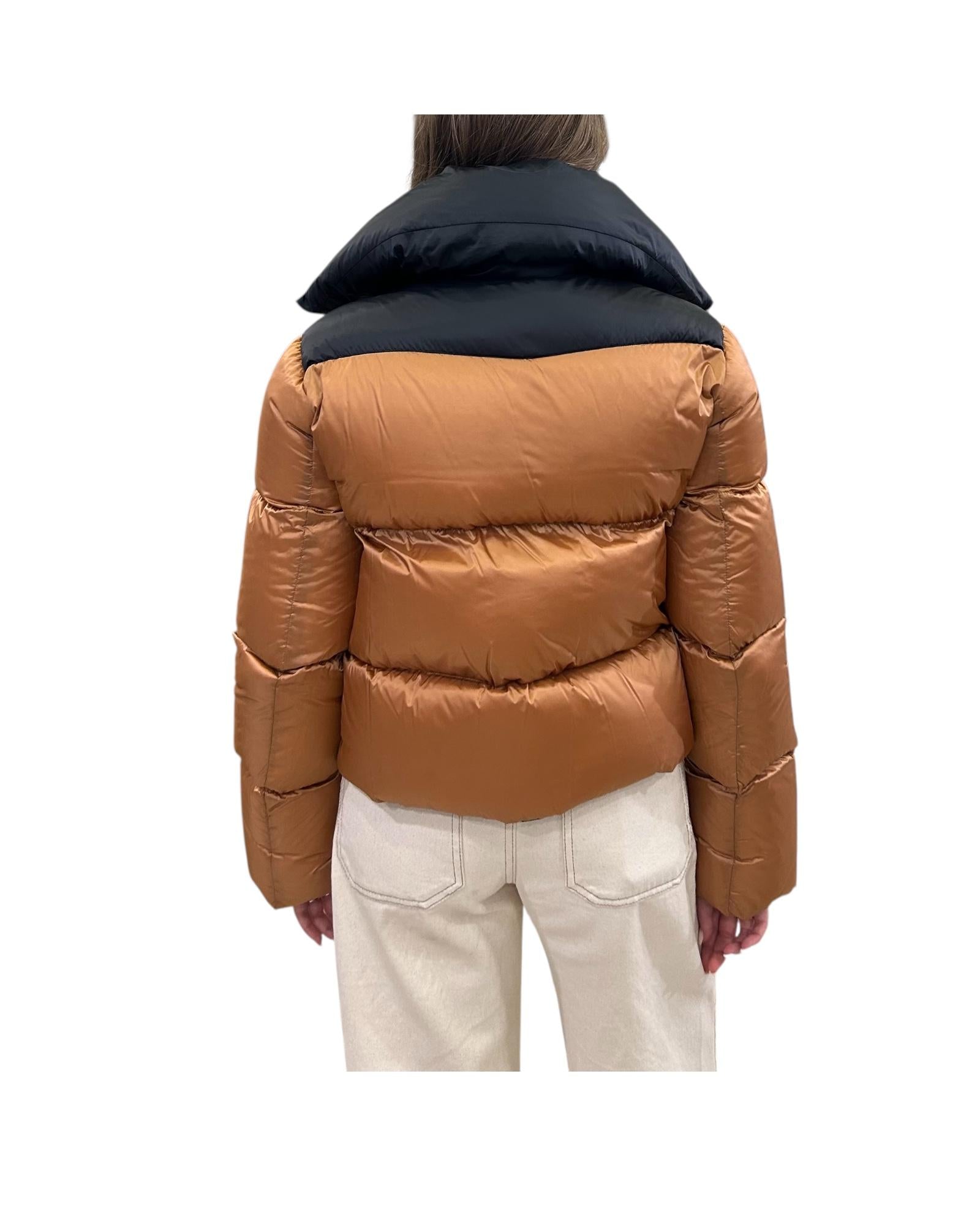 Piumino crop Rame CHANTEL B01 MUSEUM 