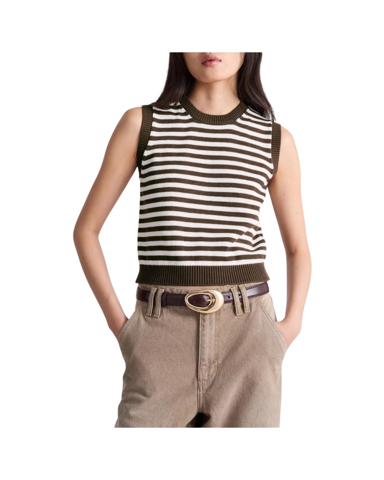 Gilet in cotone e seta Marrone GESTRO 001 MARELLA