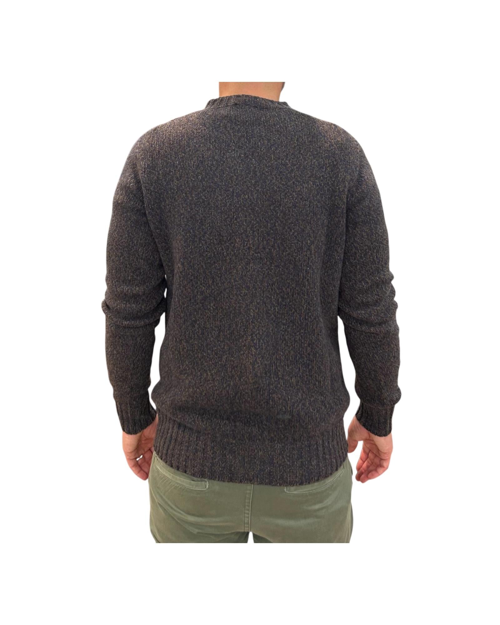 Maglione girocollo in lana Blu moro 14500 185 RETOIS 