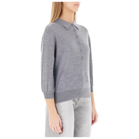 Polo manica 3/4 Grigio melange 22064AB GRIGIO MELANGE VICOLO 