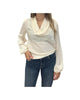 Blusa con scollatura drappeggiata Burro