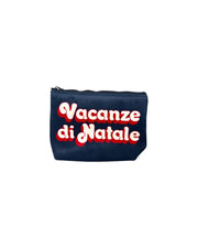 Pochette Aline Vacanze logo Blu Velluto