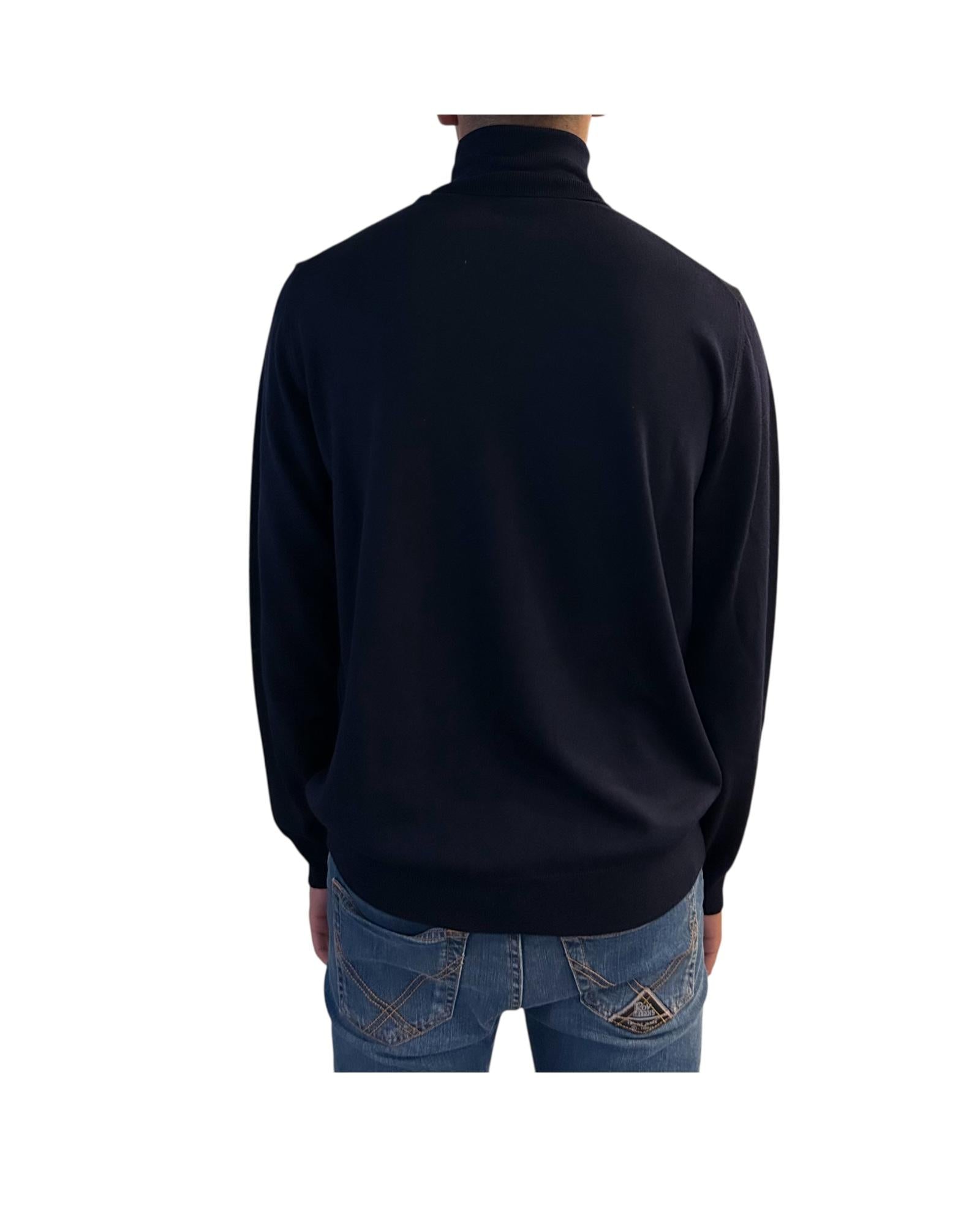 Dolcevita in lana merino Blu navy 5002 0650 +39MAsq