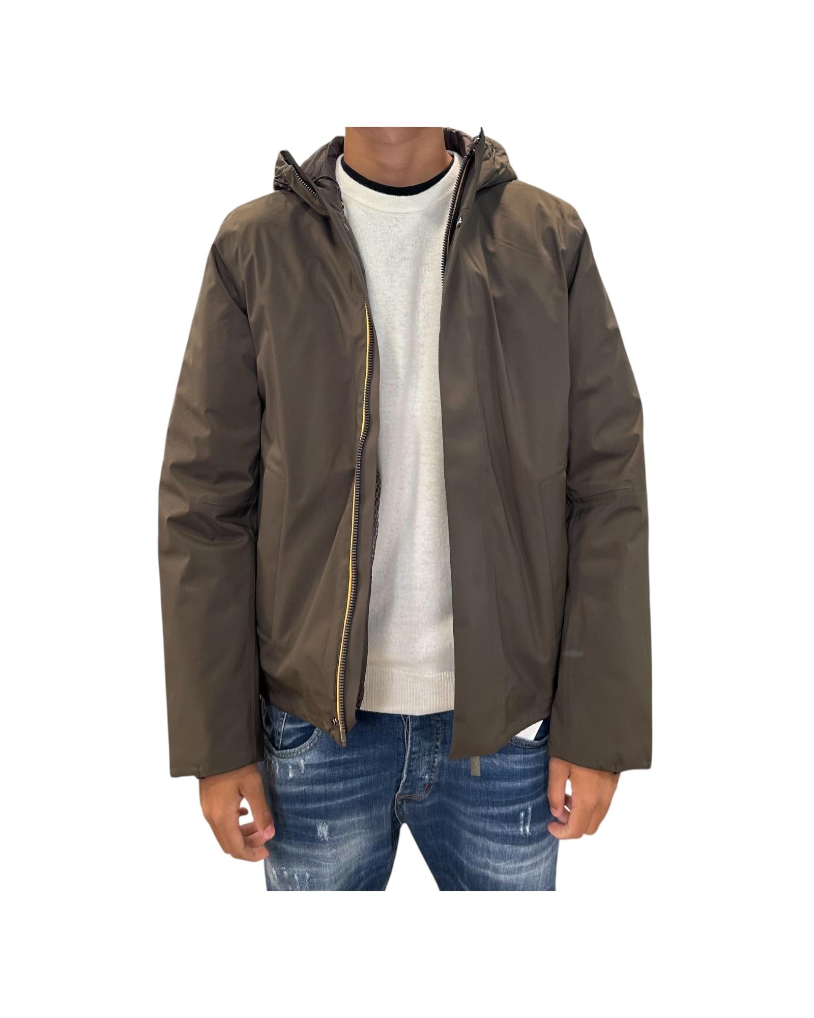 Giubbotto Jacken Bonded Padded Black olive combo K7132BW B38 K-way 