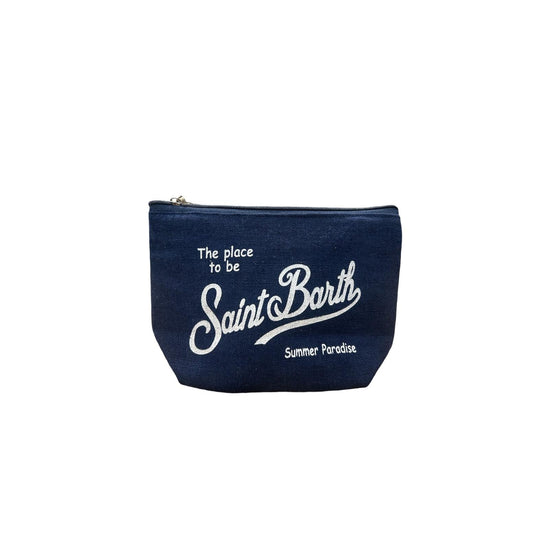 Pochette Aline in lino Blu navy ALI0004 00119L MC2 SAINT BARTH 