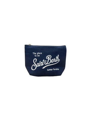 Pochette Aline in lino Blu navy ALI0004 00119L MC2 SAINT BARTH 