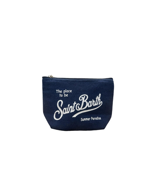 Pochette Aline in lino Blu navy ALI0004 00119L MC2 SAINT BARTH 